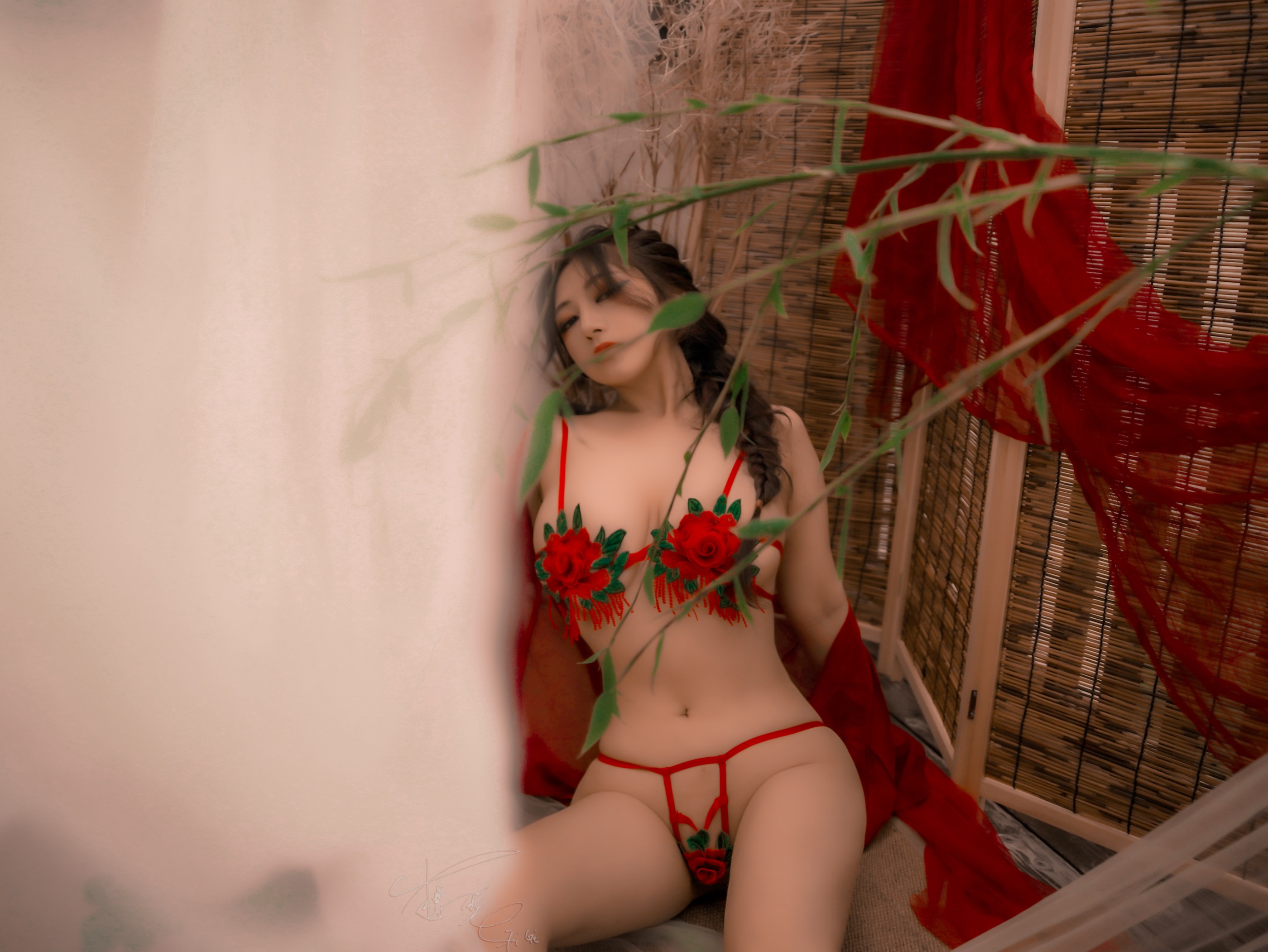 图片[1]-樱晚gigi – NO.056 粉丝群收费写真56-胭花[21P]-XikXak
